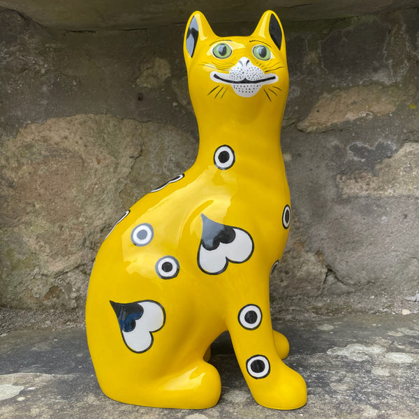 Yellow Gallé Large Cat