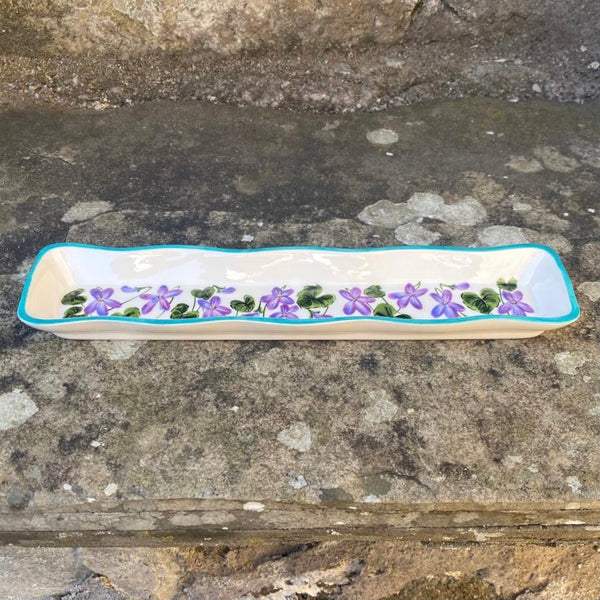 Violet Fluted Tray