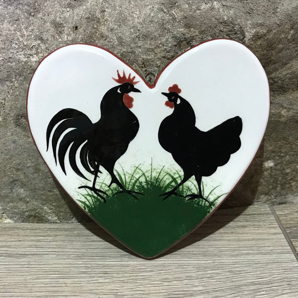Cockerel Large Hanging Heart