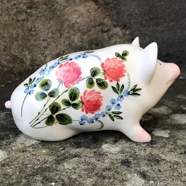 Clover and Forget Me Not Small Pig