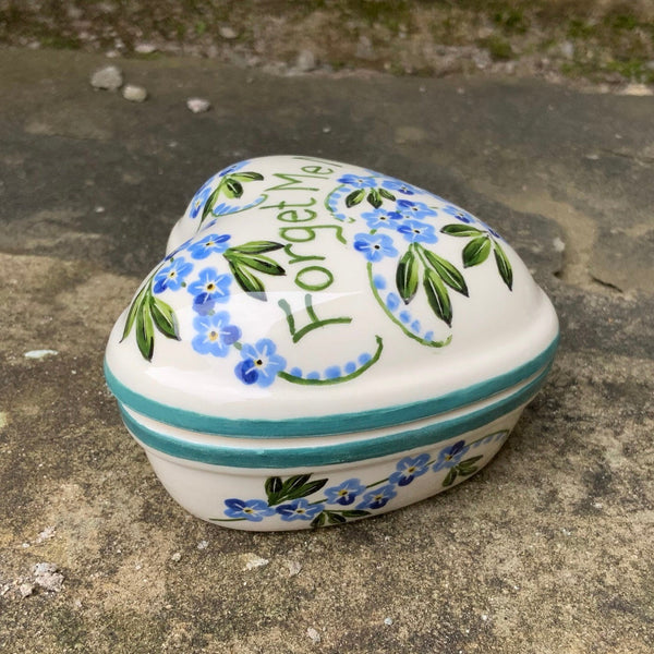 Forget Me Not Heart Trinket Box