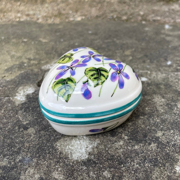 Violet Small Heart Trinket Box