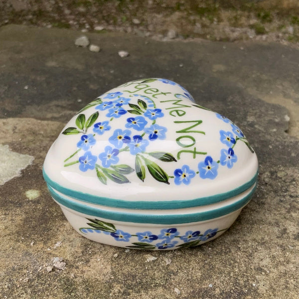 Forget Me Not Heart Trinket Box
