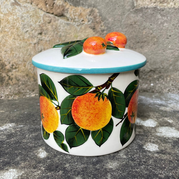Orange Biscuit Barrel