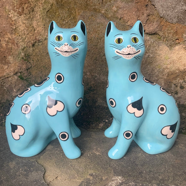 Turquoise Gallé Small Cat