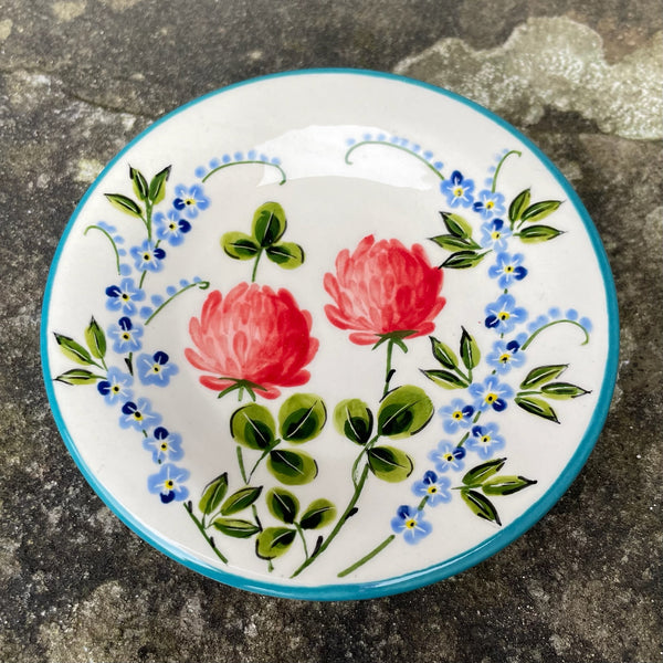 Clover and Forget Me Not Tiny Plate