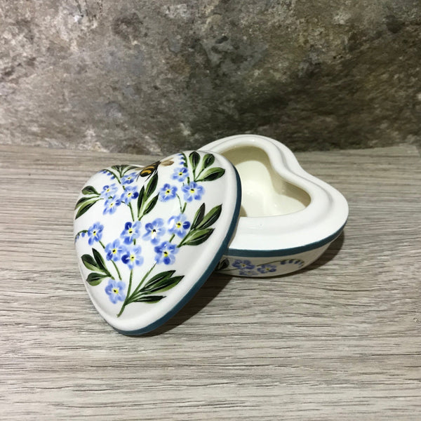 Forget Me Not Heart Trinket Box