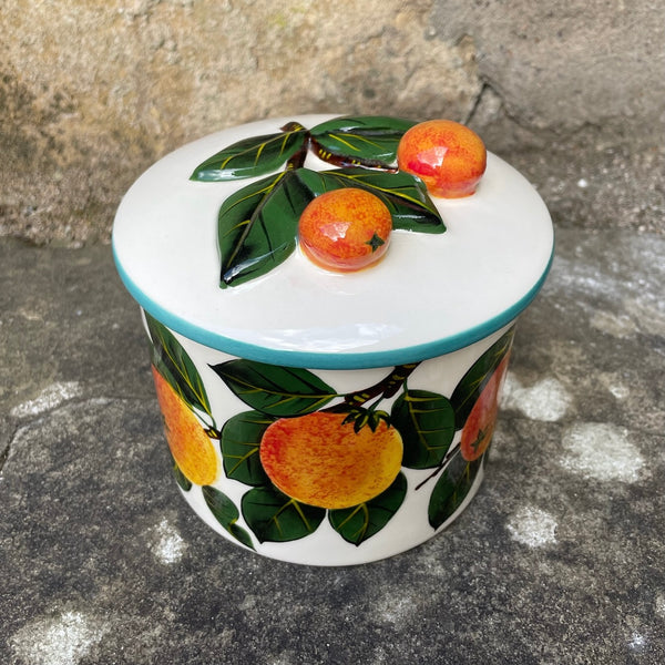Orange Biscuit Barrel