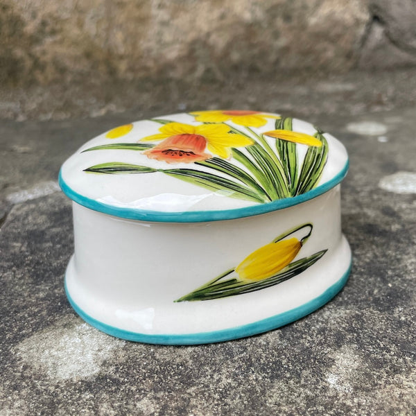 Daffodil Oval Trinket Box