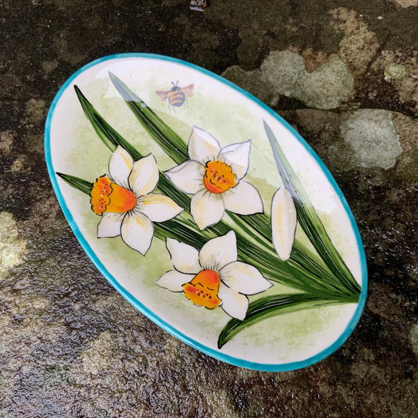 White Daffodil Bonbon Dish