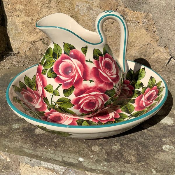 Cabbage Rose Ewer Jug