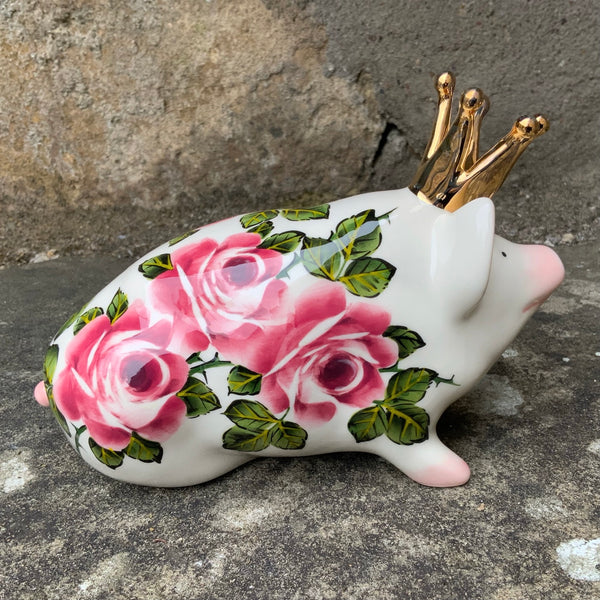 Crown Cabbage Rose Small Pig