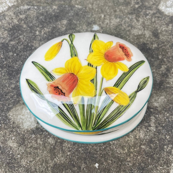 Daffodil Oval Trinket Box