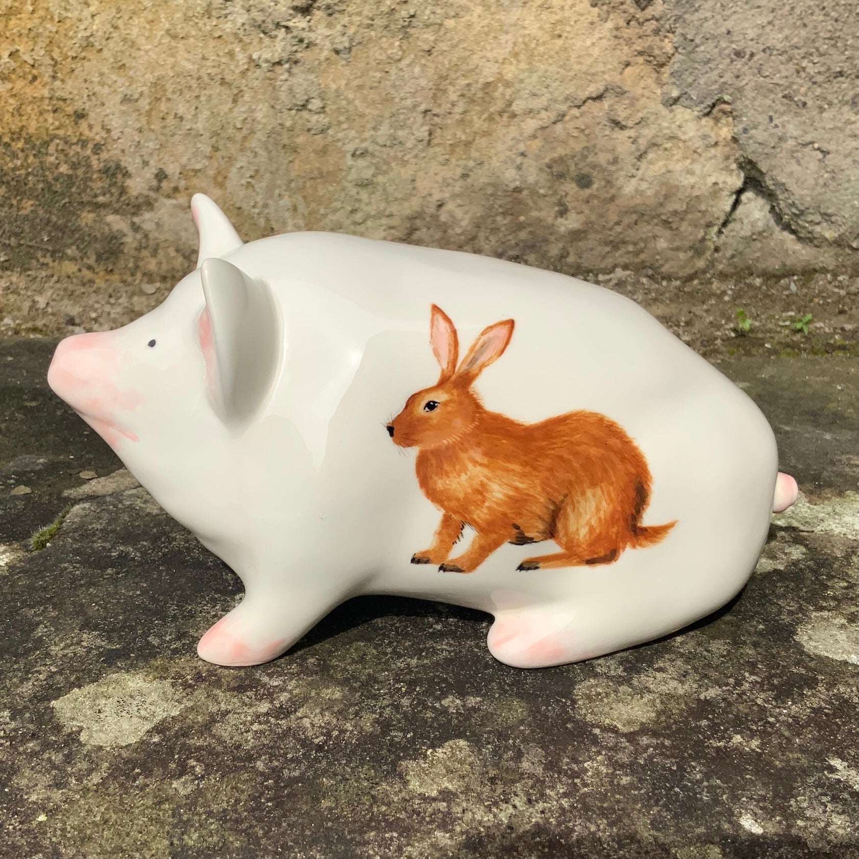 Wemyss Ware Ginger Rabbit Small Pig IFC | Griselda Hill Pottery