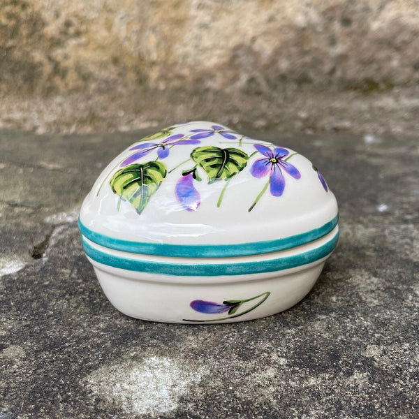 Violet Small Heart Trinket Box