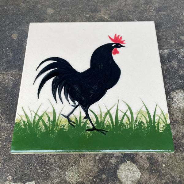 Cockerel and Hen 6 Inch Tile