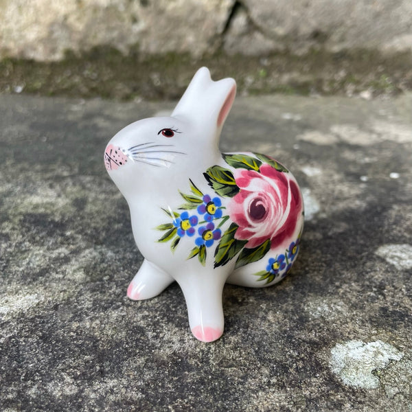 Cabbage Rose and Forget Me Not Tiny Rabbit