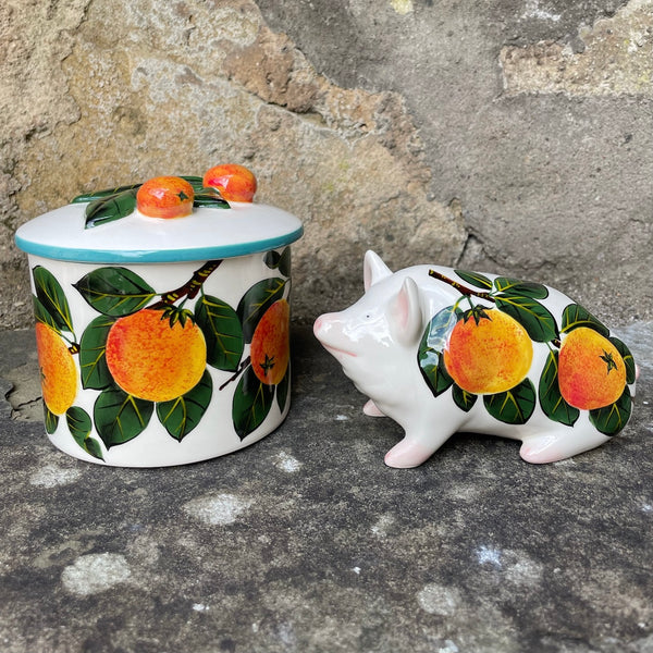 Orange Biscuit Barrel