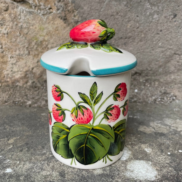 Strawberry Medium Jam Pot