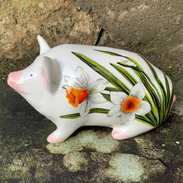 White Daffodil Small Pig
