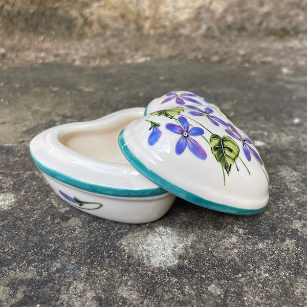 Violet Small Heart Trinket Box