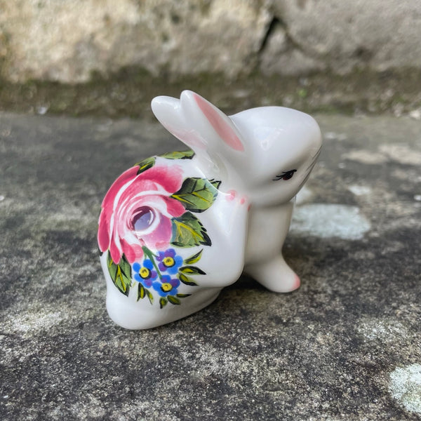 Cabbage Rose and Forget Me Not Tiny Rabbit