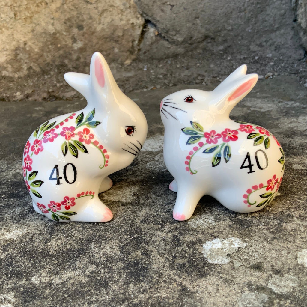 Wemyss Ware Ruby Anniversary Tiny Rabbit | Griselda Hill Pottery