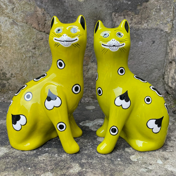 Lime Green Gallé Small Cat
