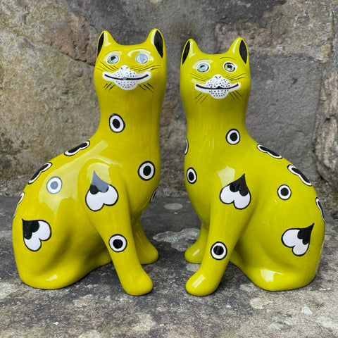 Lime Green Gallé Small Cat
