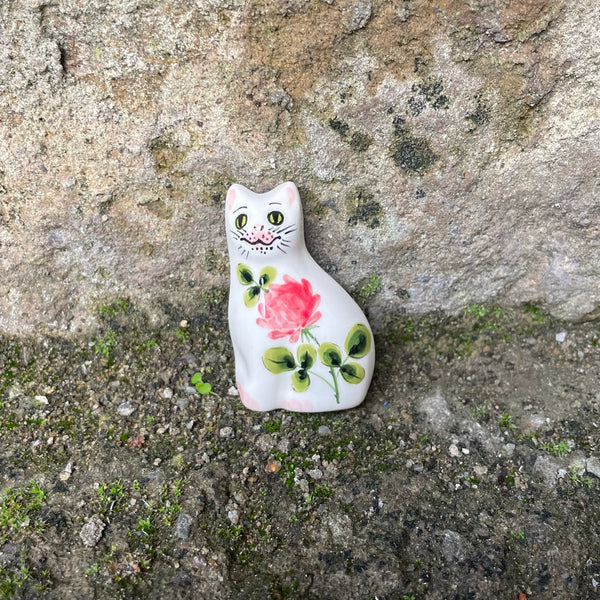 Clover Cat Brooch