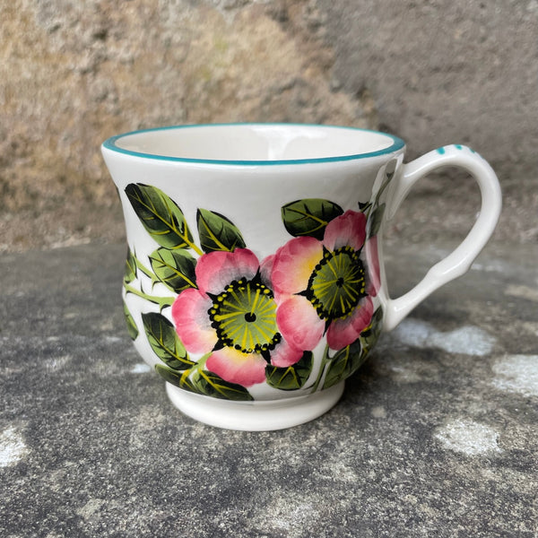 Wild Rose Teacup and Saucer