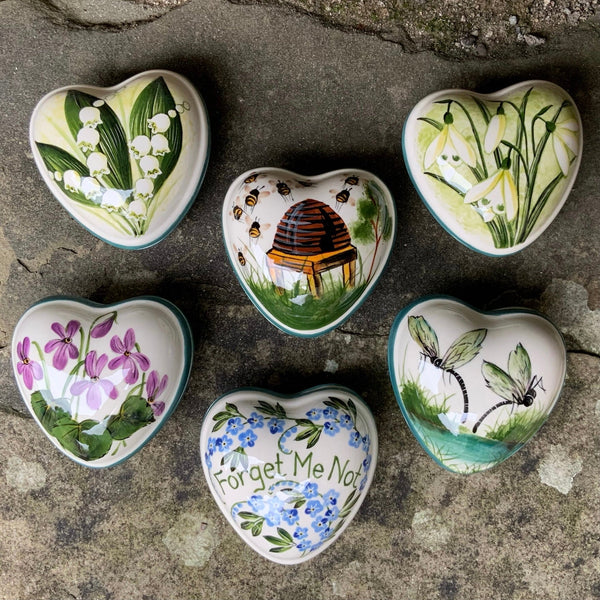 Forget Me Not Heart Trinket Box