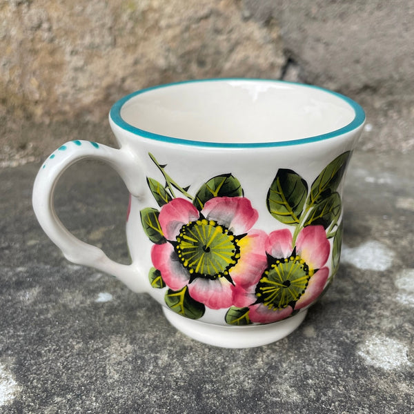 Wild Rose Teacup and Saucer