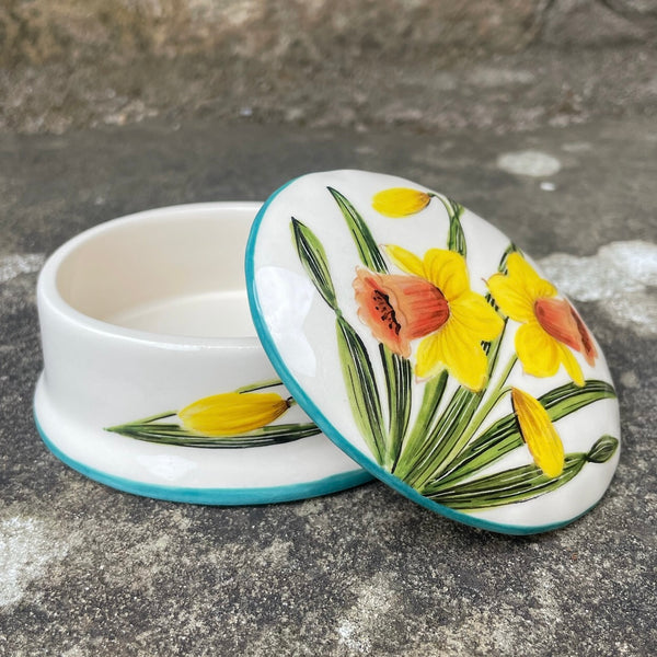 Daffodil Oval Trinket Box