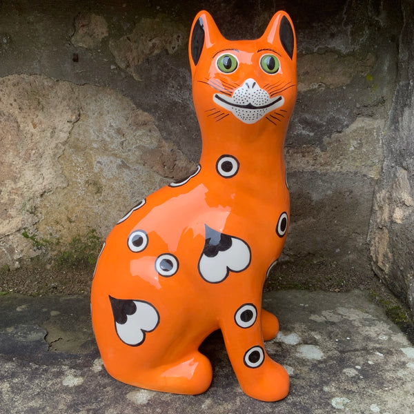 Orange Gallé Large Cat