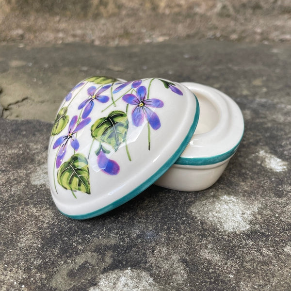 Violet Small Heart Trinket Box