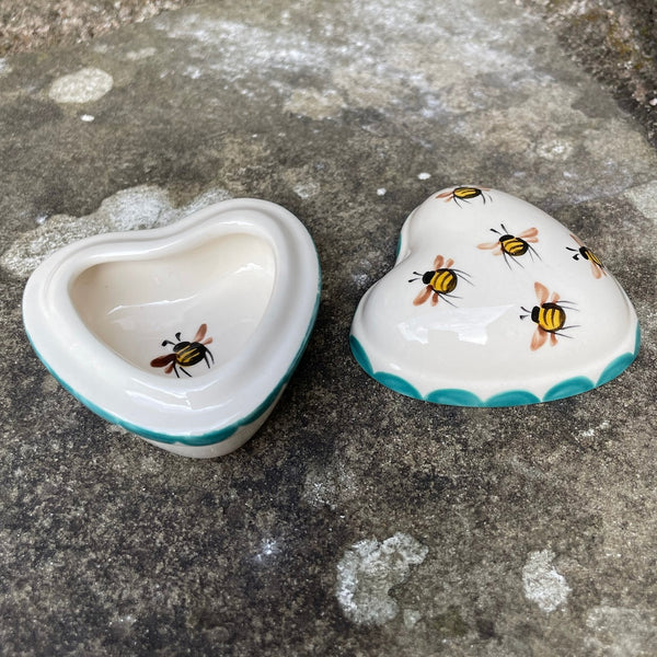 Bee Small Heart Trinket Box