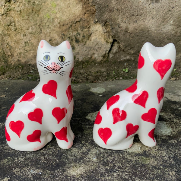 Red Hearts Tiny Cat