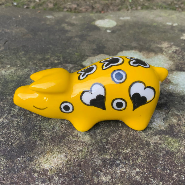 Yellow Gallé Tiny Pig