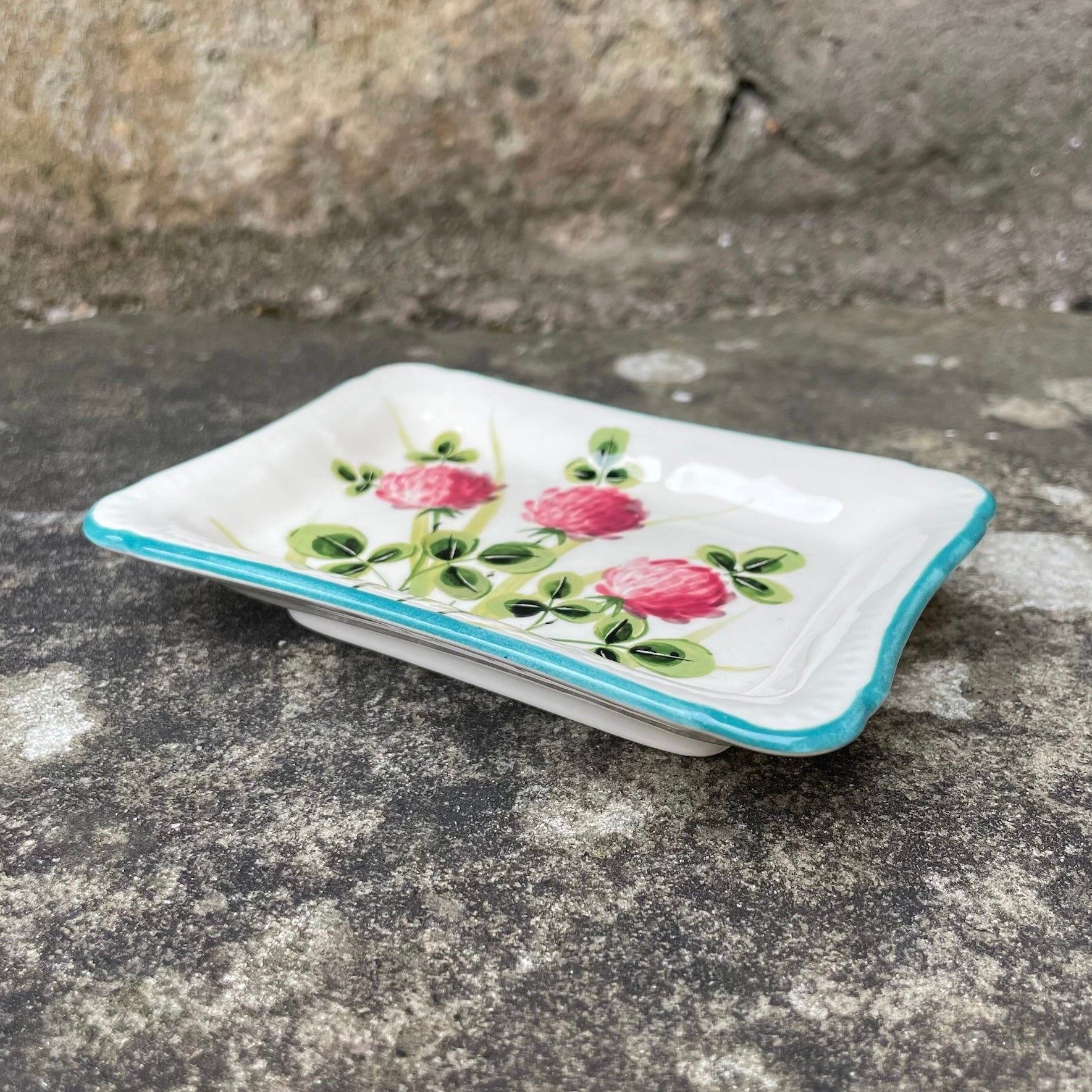 Wemyss Ware Hand Painted Clover Tiny Tray | Griselda Hill Pottery
