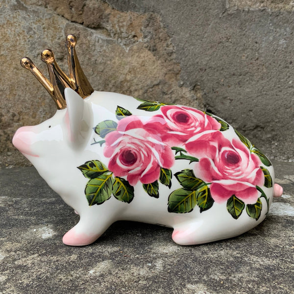 Crown Cabbage Rose Small Pig