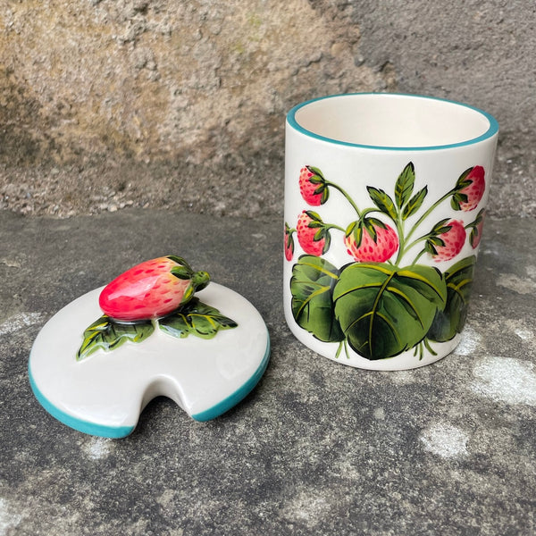 Strawberry Medium Jam Pot