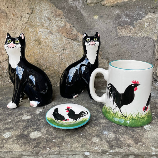 Black with White Bib Small Cat