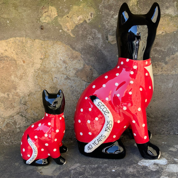 Spotty Ruby Anniversary Large Cat