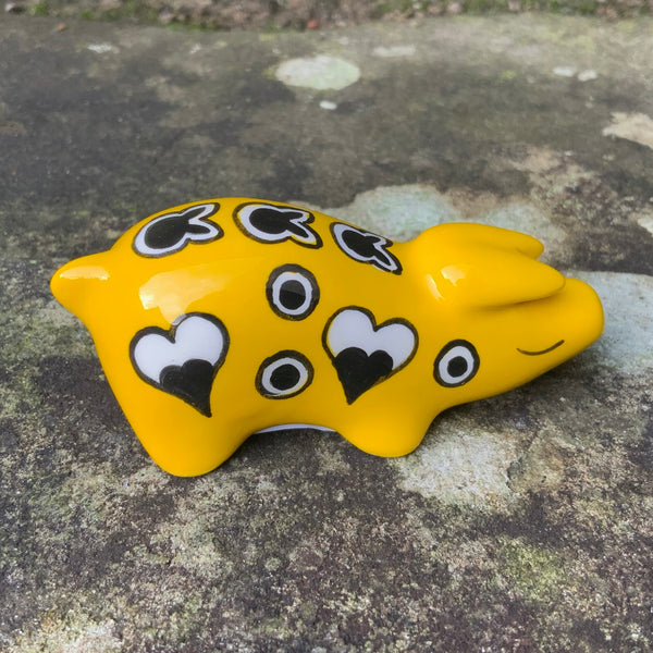 Yellow Gallé Tiny Pig