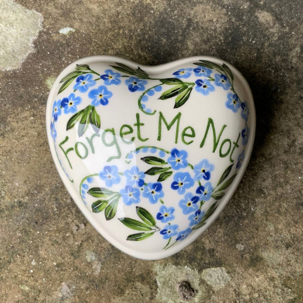 Forget Me Not Heart Trinket Box