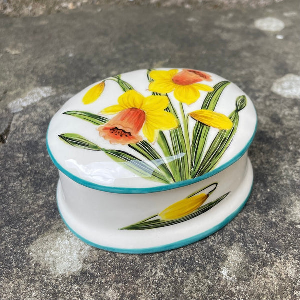 Daffodil Oval Trinket Box