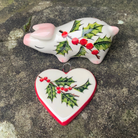 Holly Heart Pendant