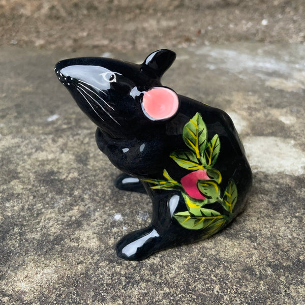 Cabbage Rose Black Background Mouse