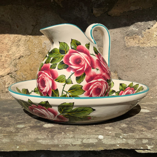 Cabbage Rose Ewer Jug